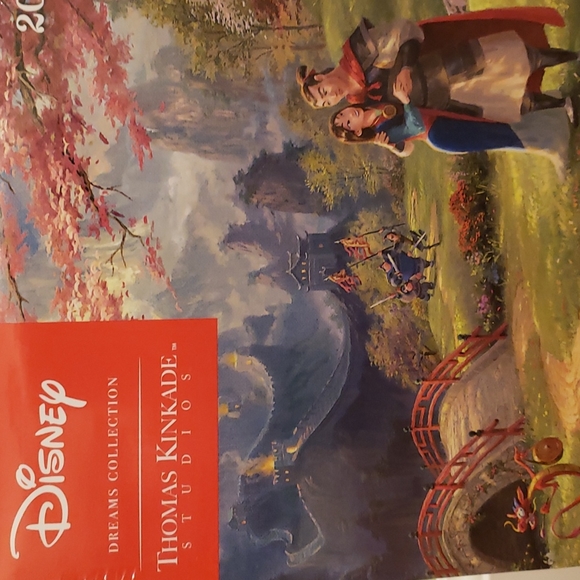 2023 Disney Dreams Thomas Kinkade 16 month wall calendar 12" x 12" - Picture 2 of 12